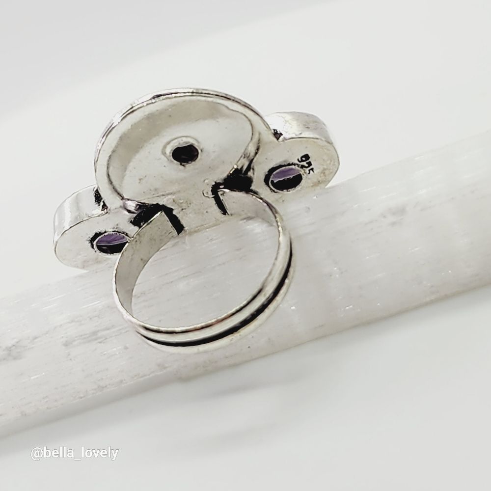 Amethyst Ethnic Handmade Ring Jewelry US Size 7.75 - Picture 7 of 7